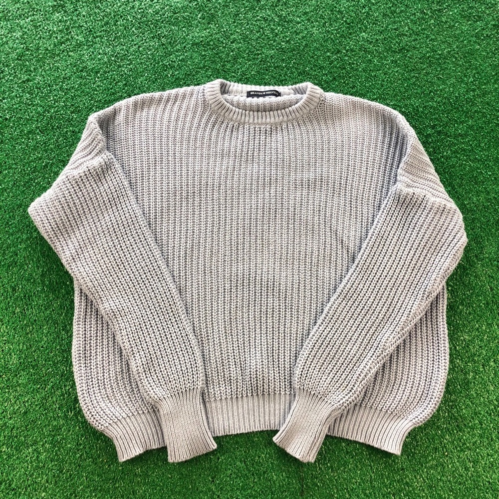 Brandy Melville Sweater Knit Pale Blue One Size